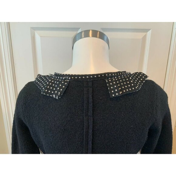 Sparrow Black Cardigan with White Accents - Picture 8 of 10